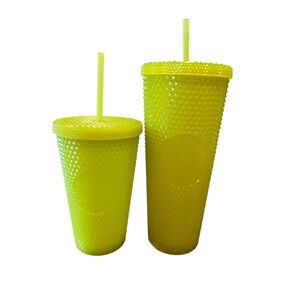 NWT STARBUCKS Glow in the Dark Lemongrass Studded Tumblers